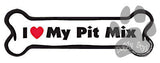 I Love My Pit Mix Dog Bone Magnet