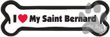 I Love My Saint Bernard Dog Bone Magnet