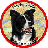 Border Collie Absorbent Porcelain Dog Breed Car Coaster