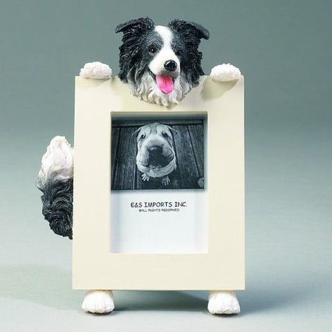 Border Collie Dog Picture Frame Holder