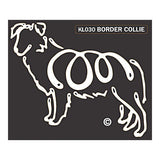 K Line Border Collie Dog Window Decal Tattoo