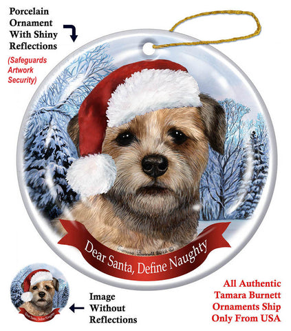 Border Terrier Howliday Dog Christmas Ornament