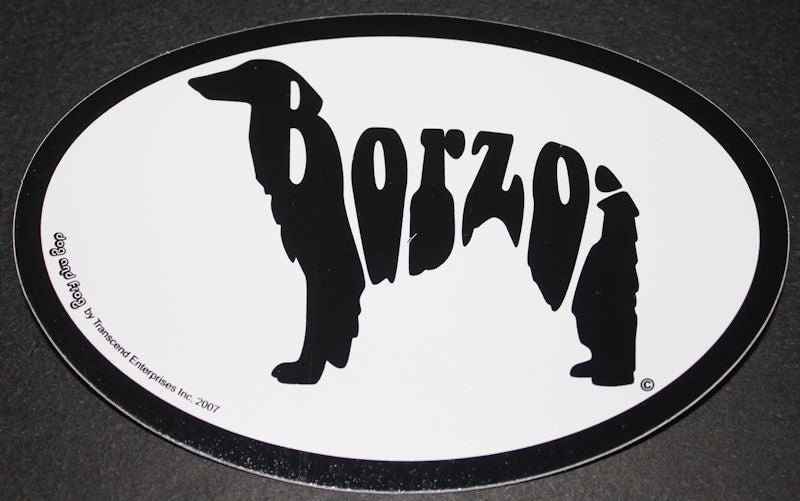 Borzoi Russian Wolfhound Euro Dog Breed Car Sticker Decal