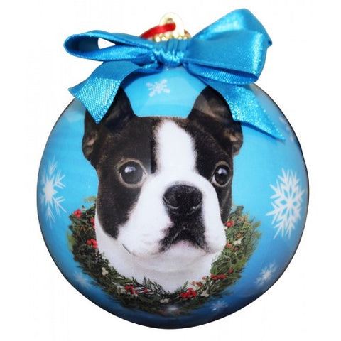 Boston Terrier Shatterproof Dog Breed Christmas Ornament