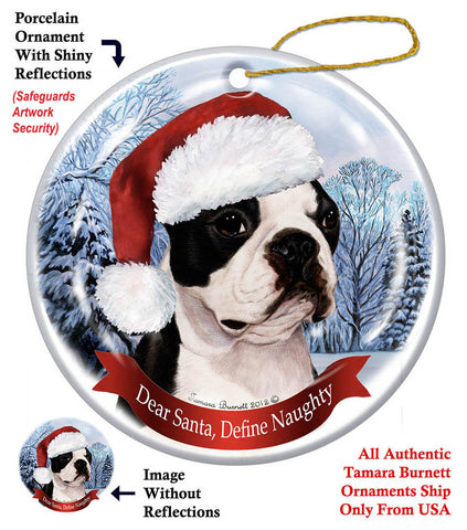 Boston Terrier Howliday Dog Christmas Ornament