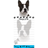 Boston Terrier List Stationery Notepad