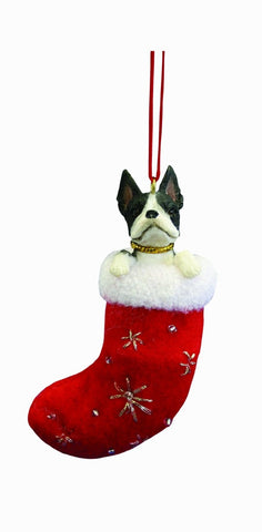 Santa's Little Pals Boston Terrier Christmas Ornament