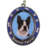Boston Terrier Dog Spinning Keychain
