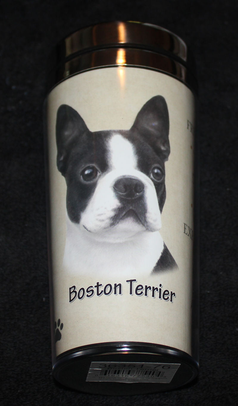 Boston Terrier Stainless Steel Travel Tumbler