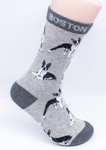 Boston Terrier Dog Novelty Socks