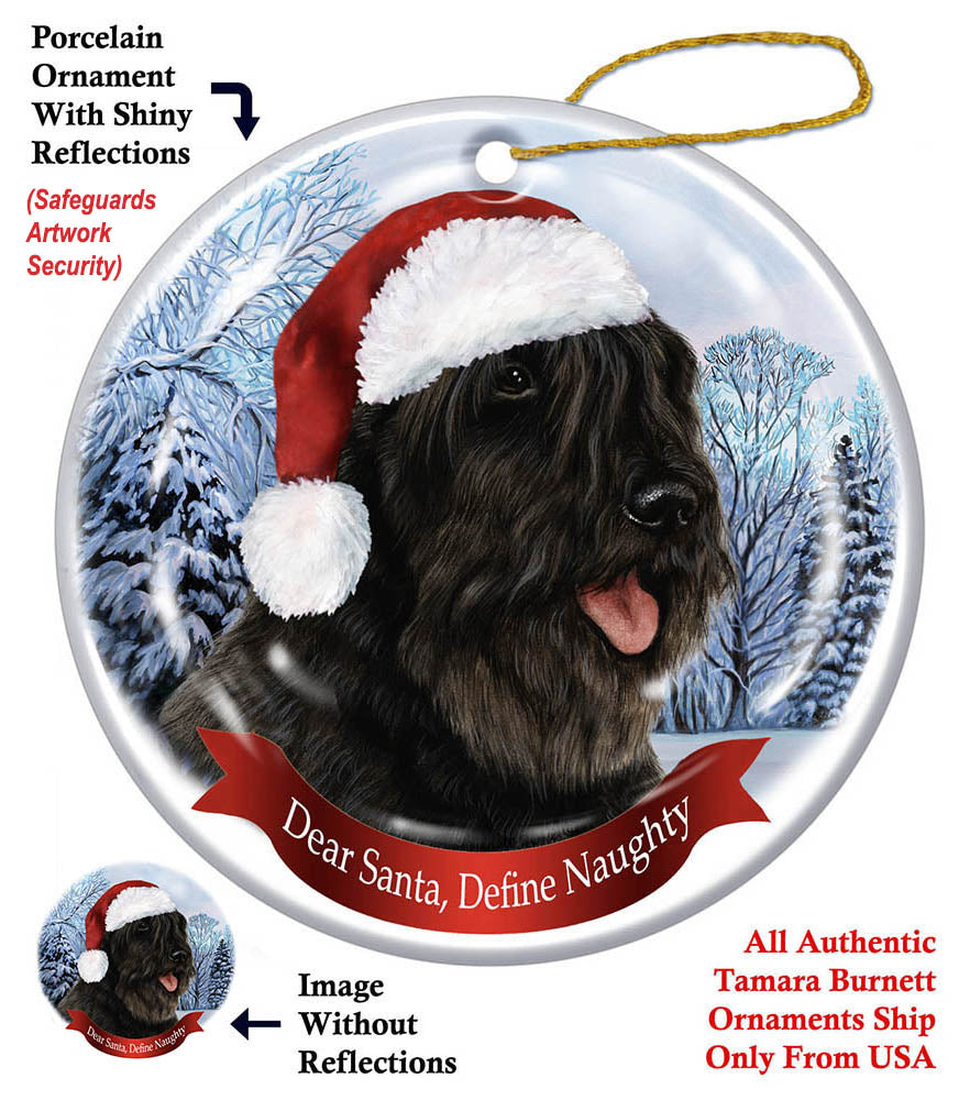Bouvier des Flandres Black Howliday Dog Christmas Ornament