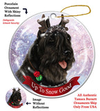 Bouvier des Flandres Black Howliday Dog Christmas Ornament