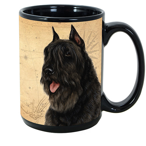 Faithful Friends Bouvier Black Dog Breed Coffee Mug
