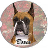 Boxer Cropped Sandstone Absorbent Dog Breed Car Coaster