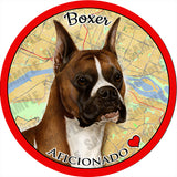 Boxer Cropped Fawn Absorbent Porcelain Dog Breed Car Coaster