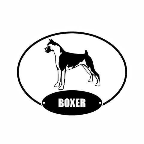 Boxer Euro Vinyl Dog Car Sticker