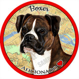 Boxer Uncropped Brindle Absorbent Porcelain Dog Breed Car Coaster