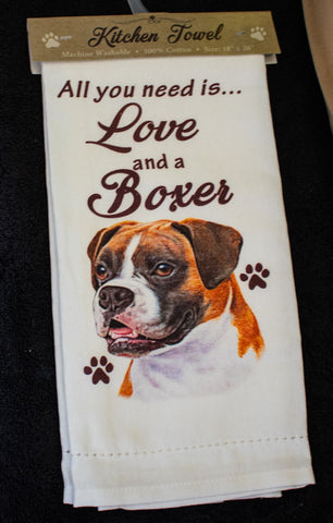 Boxer Uncropped Dish Towel