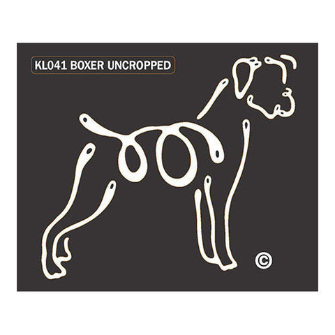 Boxer Uncropped K Lines Window Tattoo Decal