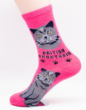 British Shorthair Socks Cat Breed Foozy Novelty Socks