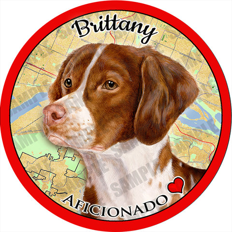 Brittany Absorbent Porcelain Dog Breed Car Coaster