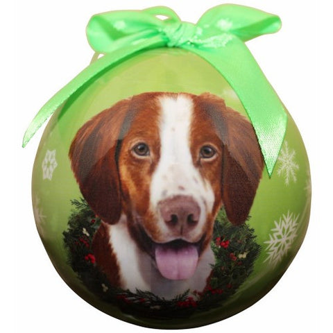 Brittany Spaniel Shatterproof Dog Breed Christmas Ornament