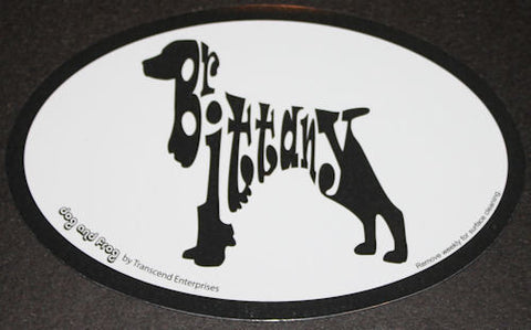 Brittany Spaniel Euro Dog Breed Car Sticker Decal