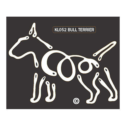 K Line Bull Terrier Dog Window Decal Tattoo