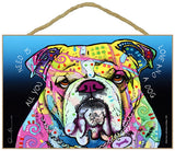 Bulldog All You Need Is Love And A Dog Dean Russo Wood Dog Sign
