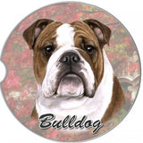Bulldog Sandstone Absorbent Dog Breed Car Coaster