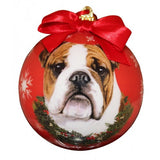 Bulldog Shatterproof Dog Christmas Ornament