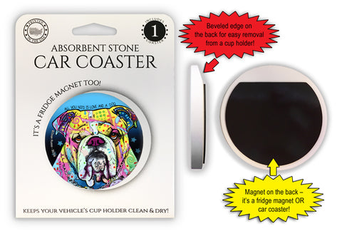 Bulldog Dean Russo Magnetic Car Coaster
