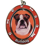 English Bulldog Dog Spinning Keychain