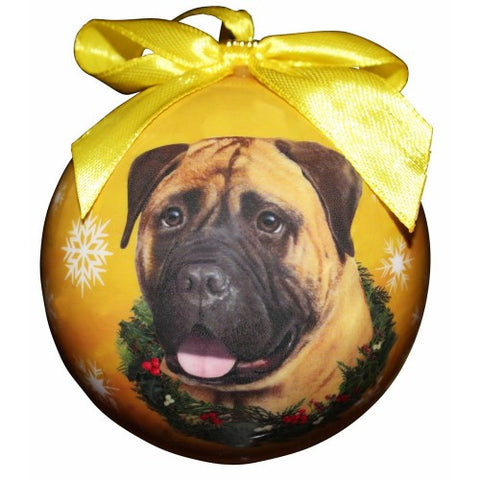 Bullmastiff Shatterproof Dog Christmas Ornament