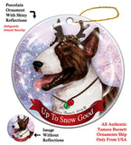 Bull Terrier Howliday Dog Christmas Ornament