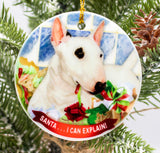 Bull Terrier Howliday Dog Christmas Ornament