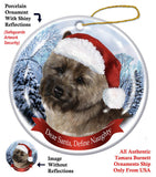 Cairn Terrier Brindle Howliday Dog Christmas Ornament