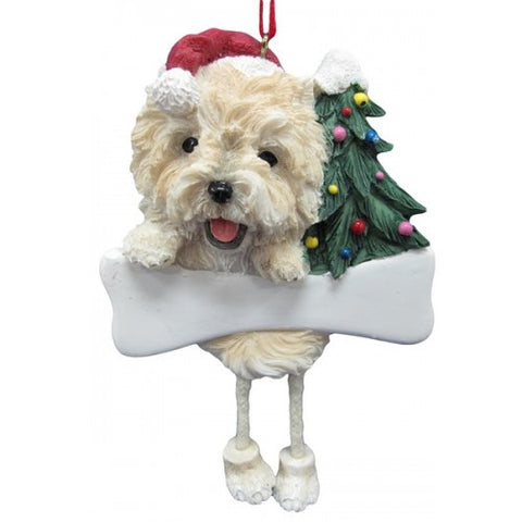 Dangling Leg Cairn Terrier Christmas Ornament