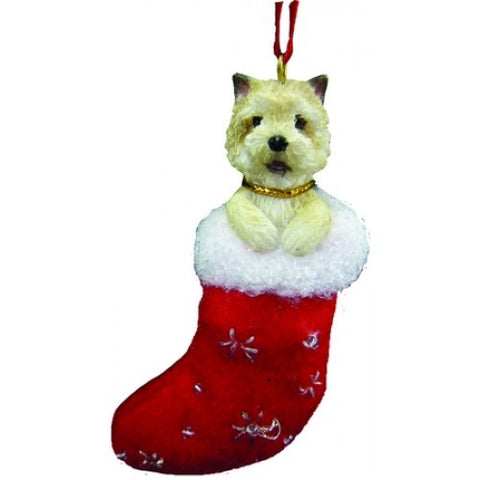 Santa's Little Pals Cairn Terrier Dog Christmas Ornament