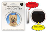 Cairn Terrier Magnetic Car Coaster