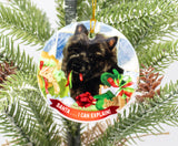 Cairn Terrier Black Howliday Dog Christmas Ornament