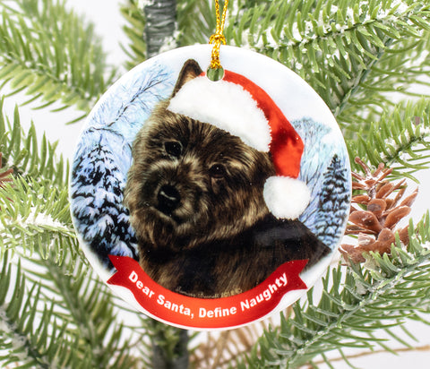 Cairn Terrier Black Howliday Dog Christmas Ornament