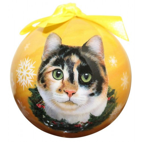 Calico Cat Breed Shatterproof Christmas Ornament