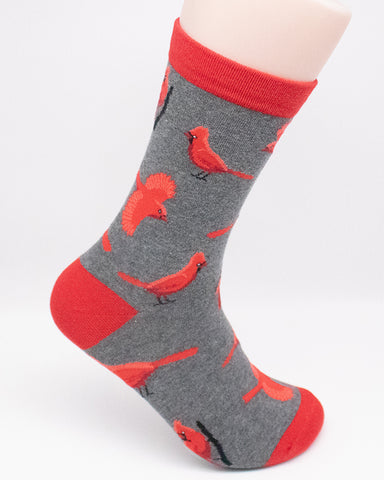 Cardinals Bird Novelty Socks