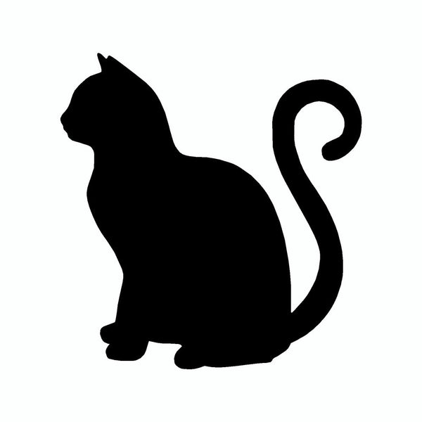 Cat Silhouette Vinyl Dog Car Sticker | Doggy Style Gifts