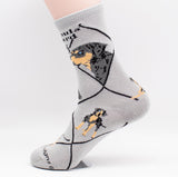 Catahoula Leopard Dog Breed Novelty Socks Gray