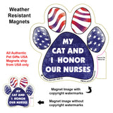 My Cat and I Honor Our Nurses Paw Magnet
