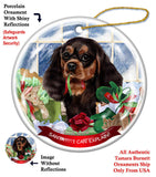 Cavalier King Charles Spaniel Black Howliday Dog Christmas Ornament