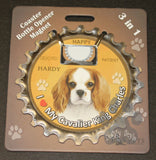 Cavalier King Charles Spaniel Dog Bottle Ninja Stainless Steel Opener Magnet