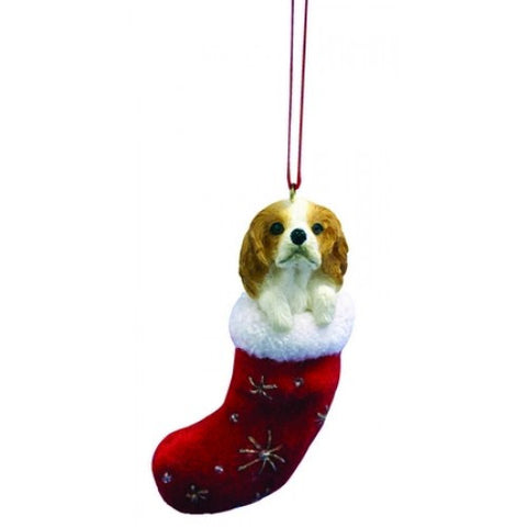 Santa's Little Pals Cavalier King Charles Red Dog Christmas Ornament